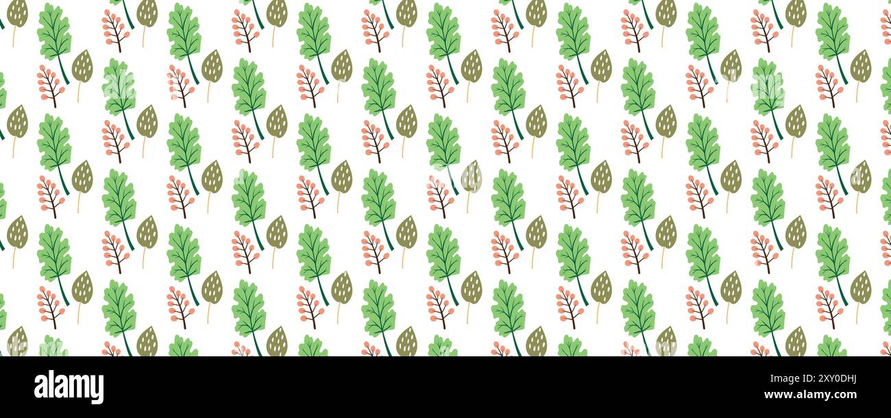 A different type of leaf autunm pattern Stock Vector