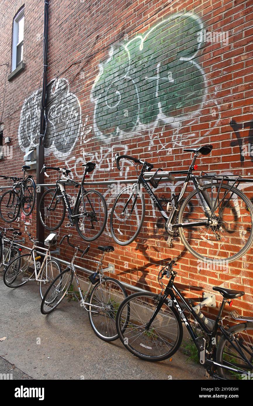 Wall mounted bicycle rack hi-res stock photography and images - Alamy