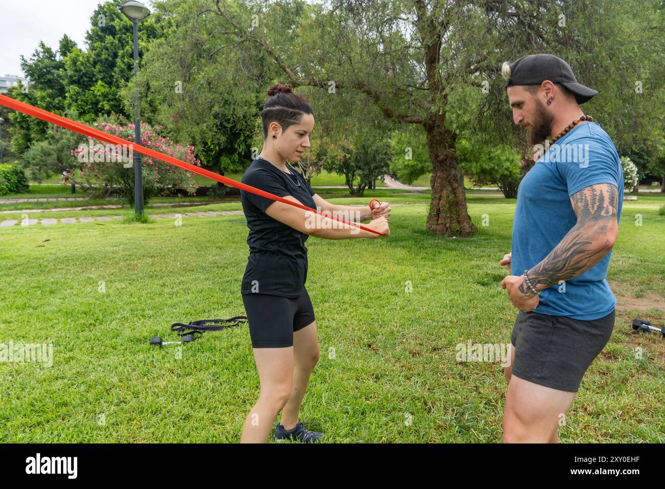 Outdoor resistance band workout hotsell