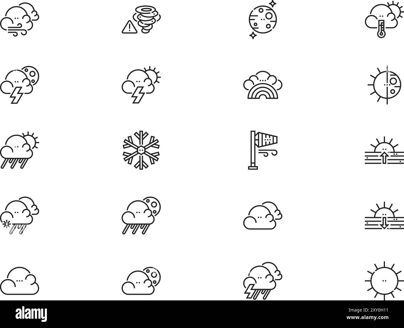 Weather icon pack collection is a vector illustration with editable ...