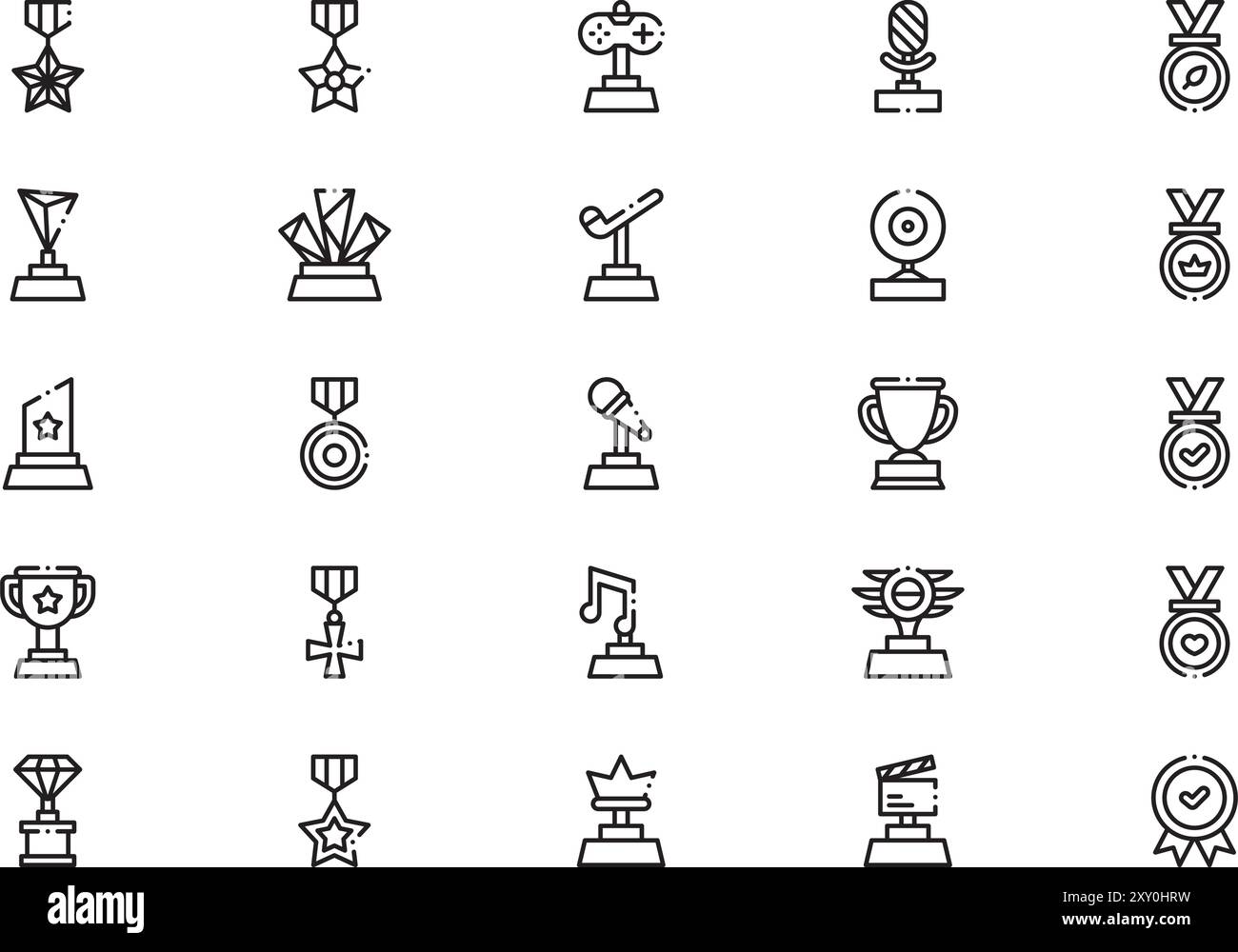 Reward and badges icons collection is a vector illustration with ...