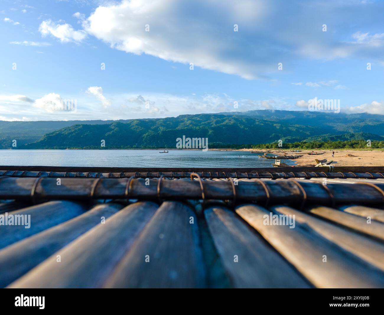 Torusim in Bangladesh. Scenic View of Jadukata River in Sunamganj, Sylhet Stock Photo