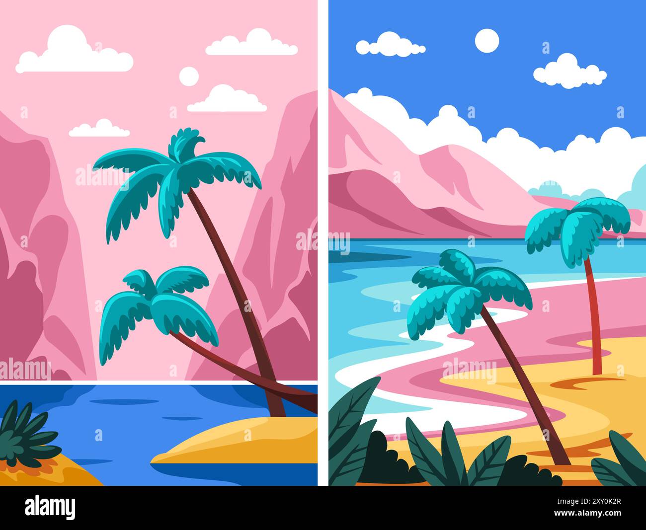 Scenic Beach and Island Views Stock Vector Image & Art - Alamy