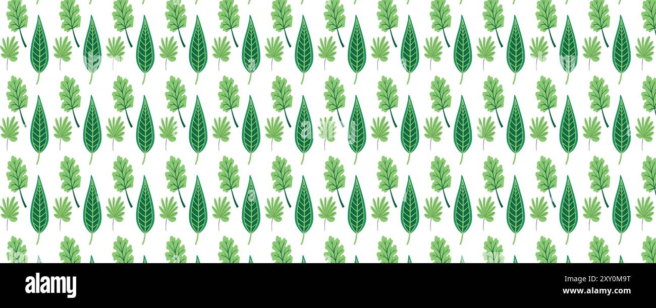 A different type of leaf autunm pattern Stock Vector