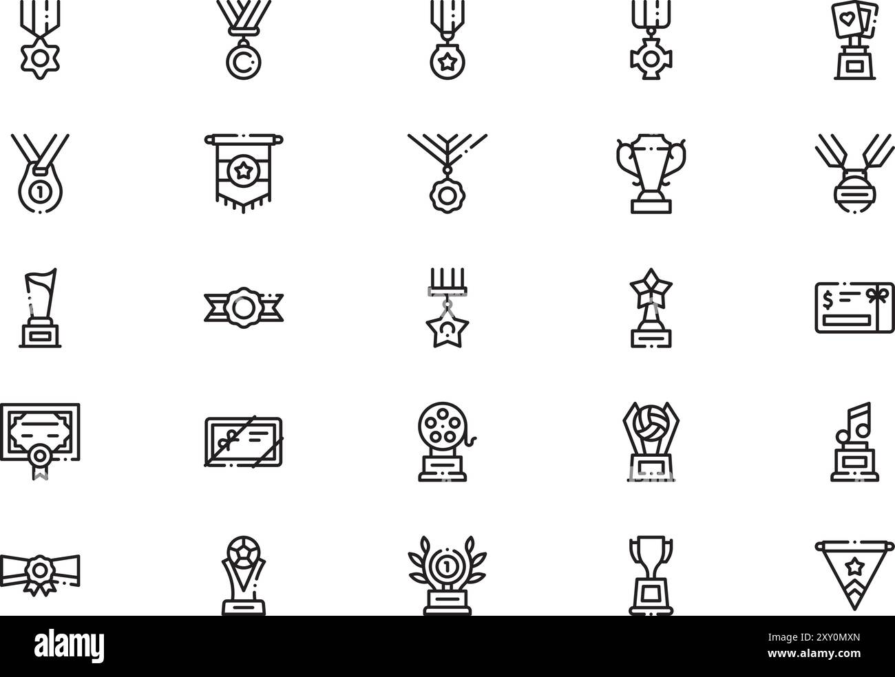 Reward and badges icons collection is a vector illustration with ...