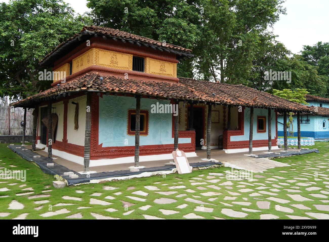 Representative house of the Gond. Cultural Village - AADIVART - State ...