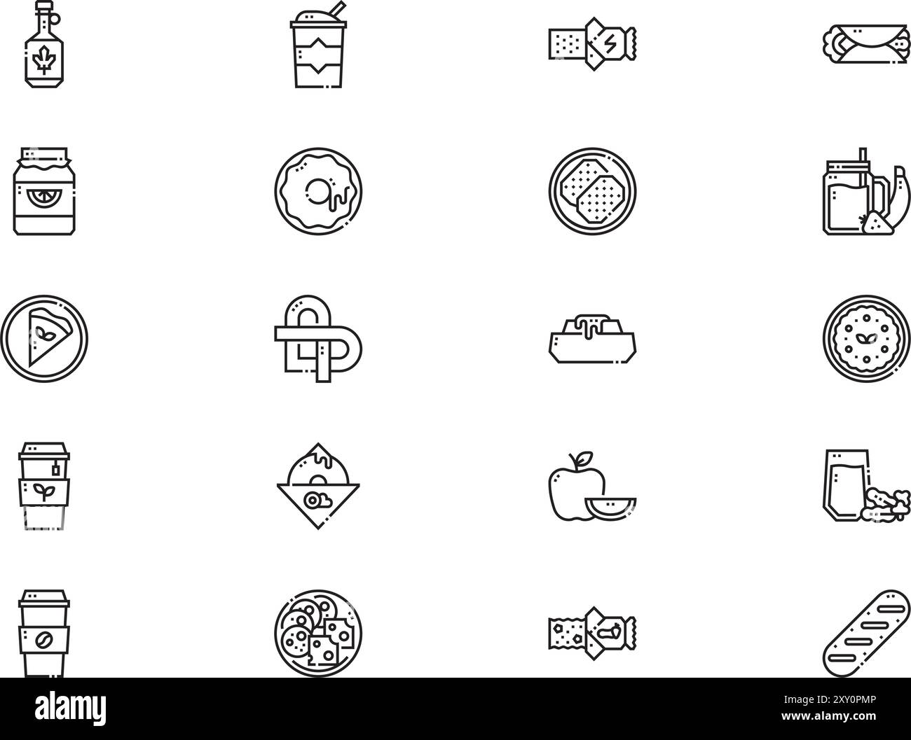 Breakfast icons collection is a vector illustration with editable ...
