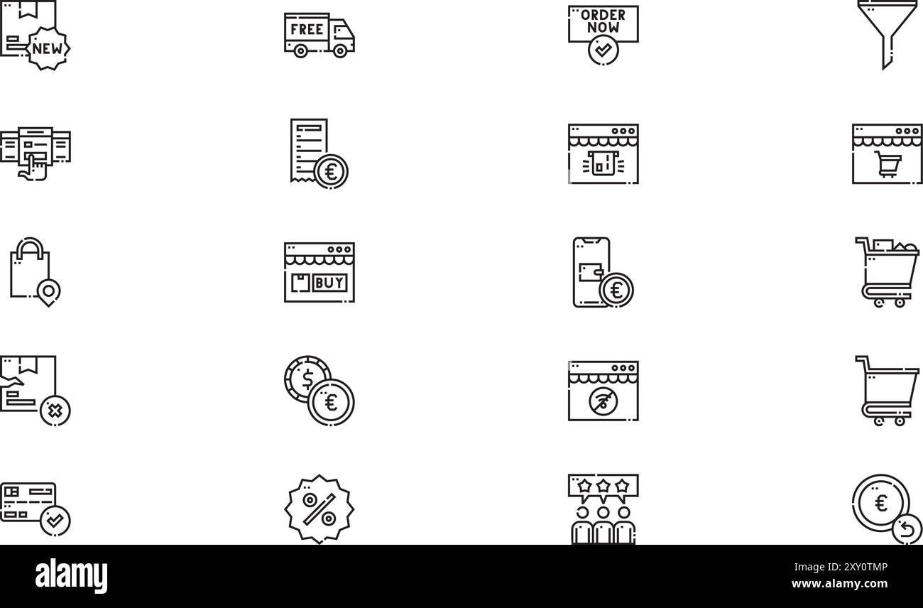 Web store icons collection is a vector illustration with editable ...