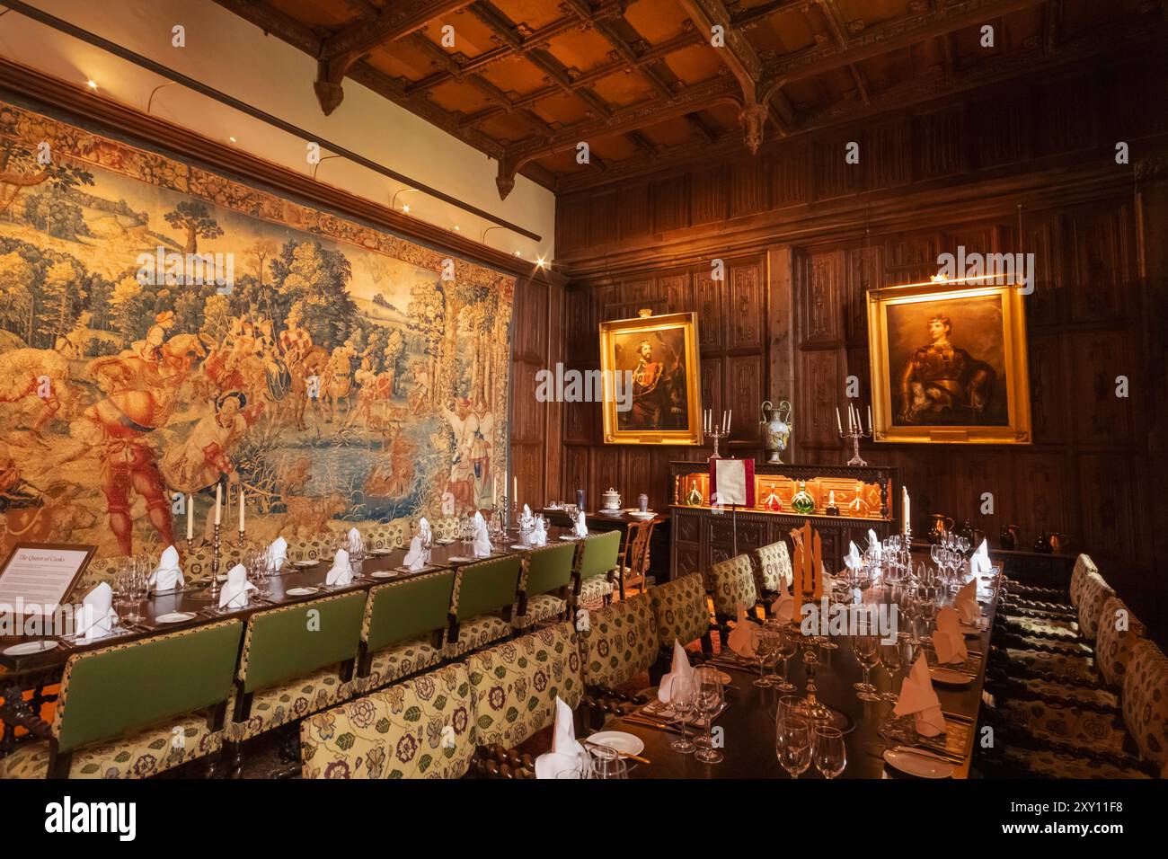 England, Kent, Hever, Hever Castle, The Dining Hall Stock Photo - Alamy