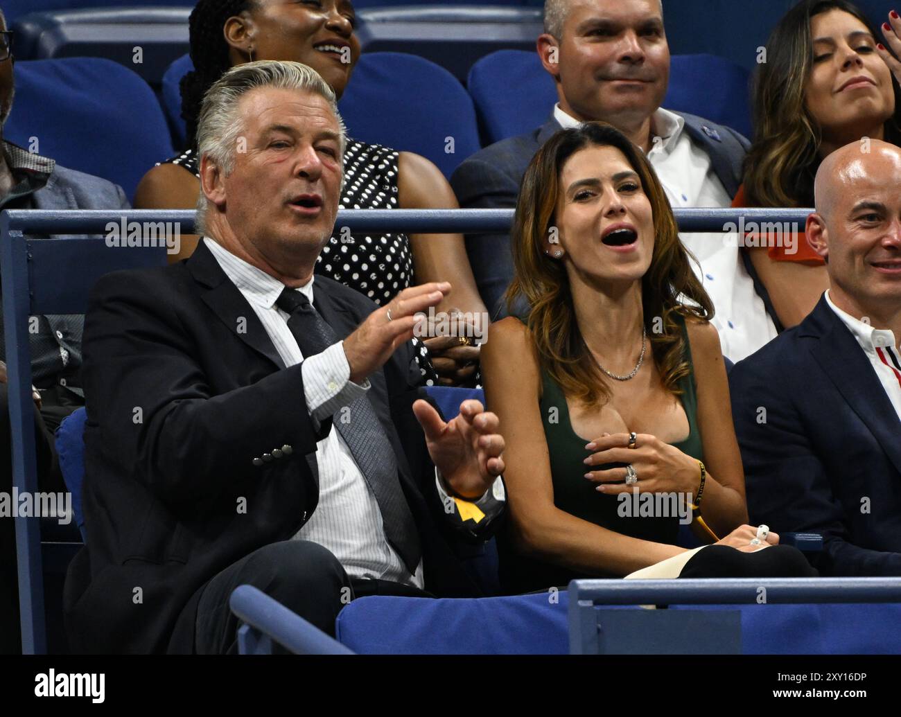 Flushing NY, USA. 26th Aug, 2024. Alec Baldwin and Hilaria Baldwin are