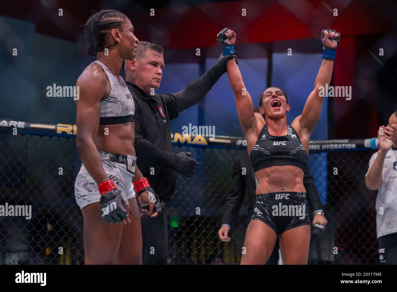 UFC Women's Strawweight Tabatha Ricci defeats Angela Hill during UFC on ESPN 62  at UFC Apex Stock Photo