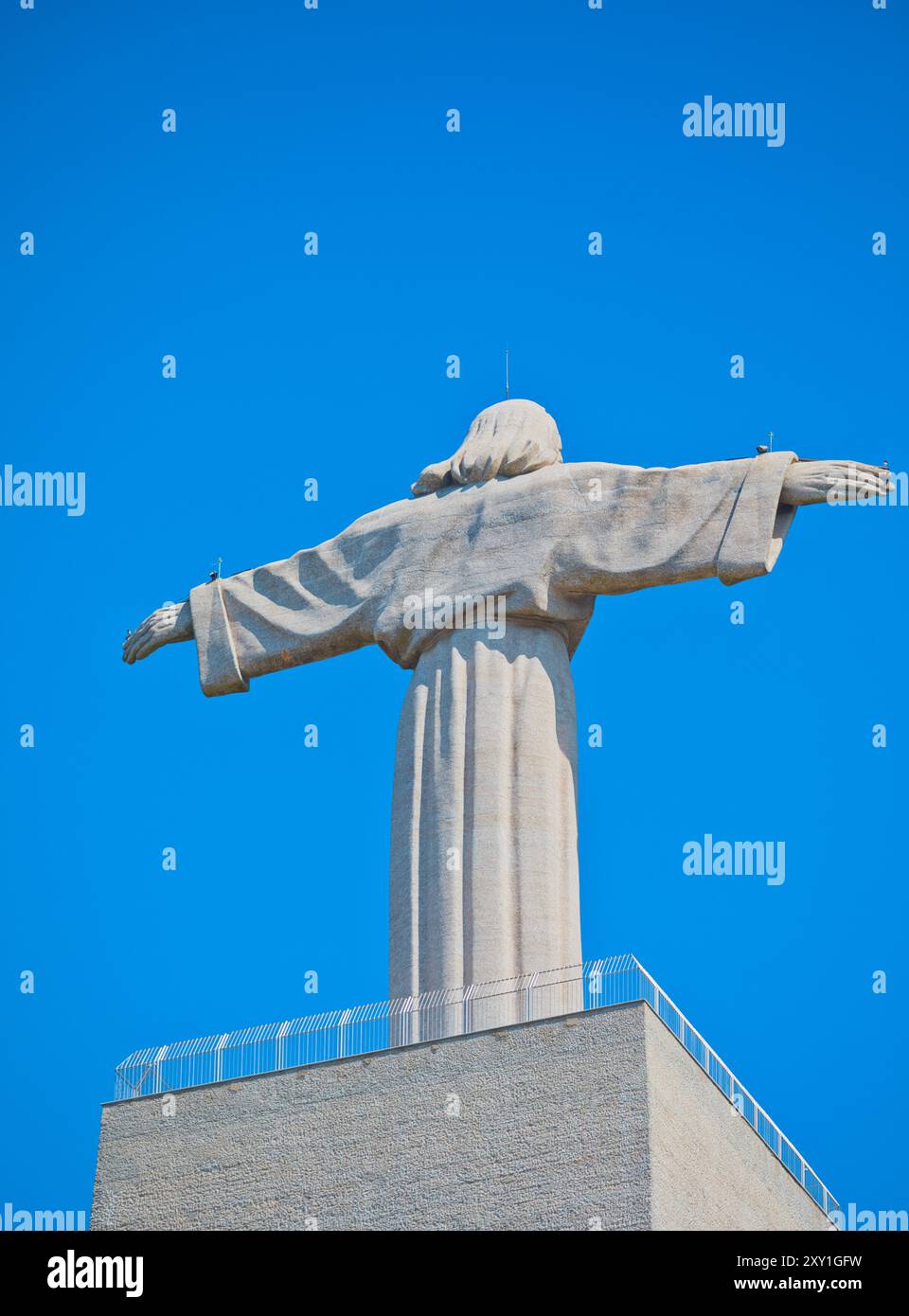 Statue of Christ at the Sanctuary of Christ the King (Santaurio de Cristo Rei), Almada, Lisbon, Portugal Stock Photo