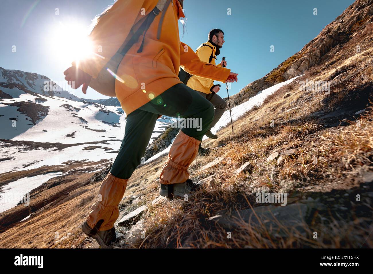 Male tourist walking uphill in hi-res stock photography and images - Alamy