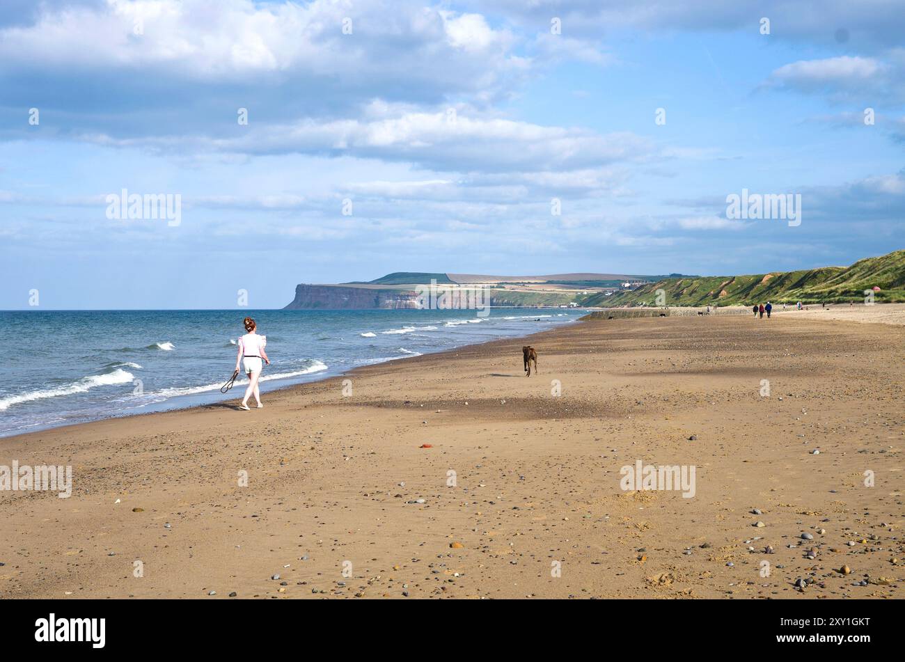 Young Lady Wearing Summer Clothes With Dog On Beach Hi res Stock young-lady-wearing-summer-clothes-with-dog-on-beach-hi-res-stock