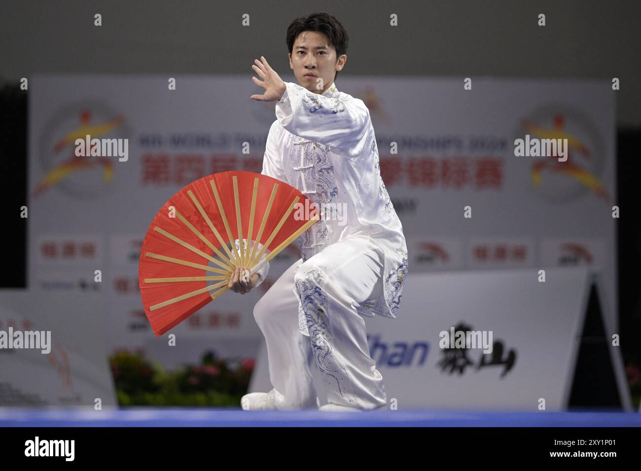 Singapore. 27th Aug, 2024. Ji Hao of China competes during the men's A ...