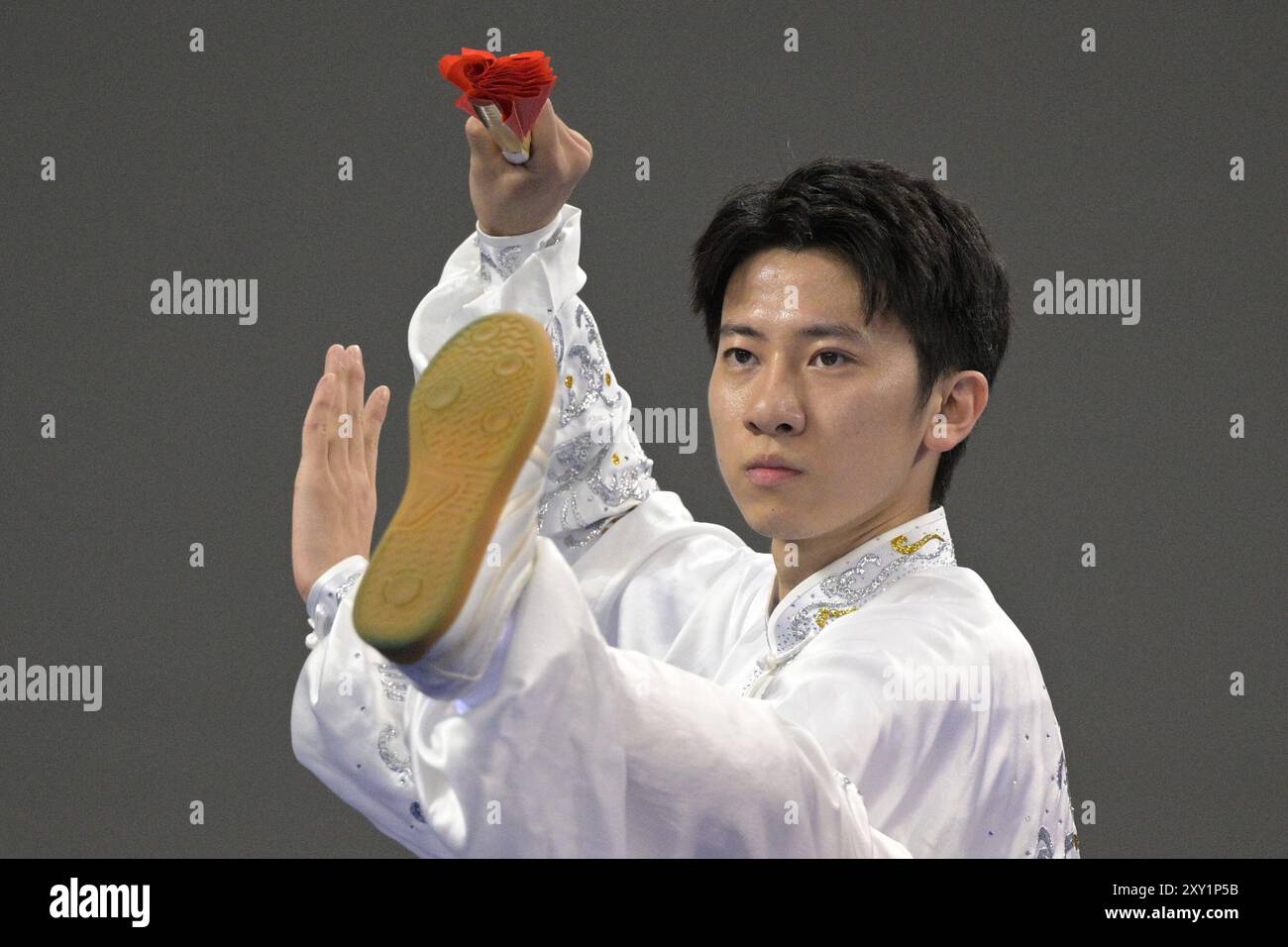 Singapore. 27th Aug, 2024. Ji Hao of China competes during the men's A ...