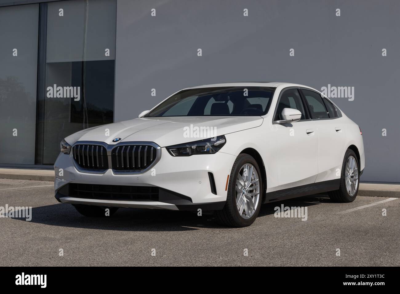 Indianapolis - August 25, 2024: BMW 530i display at a dealership. BMW ...