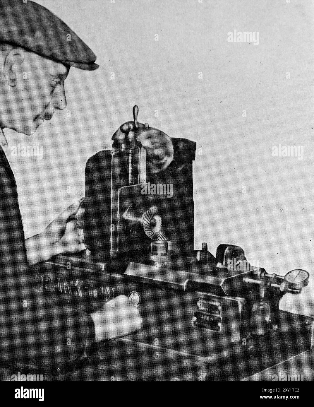 Parcarson Instrument A Parkson (Parkinson of Shipley, England) machine for testing the ...