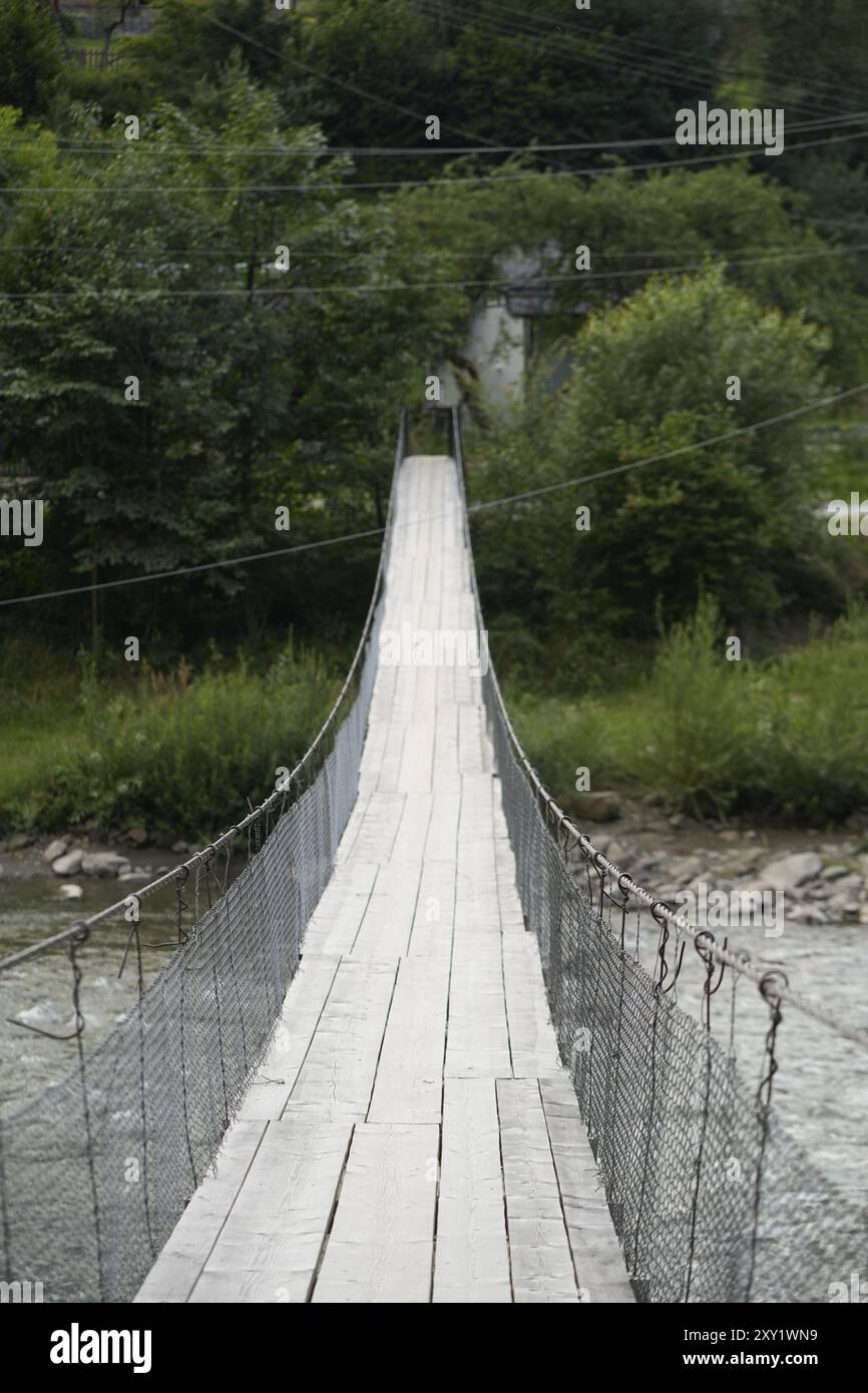 Rustic bridge over mountain hi-res stock photography and images - Alamy