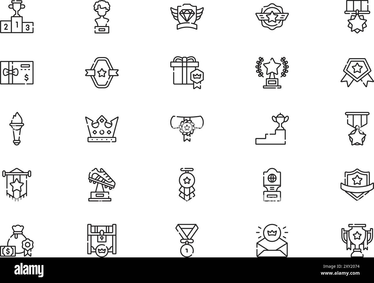 Reward and badges icons collection is a vector illustration with ...