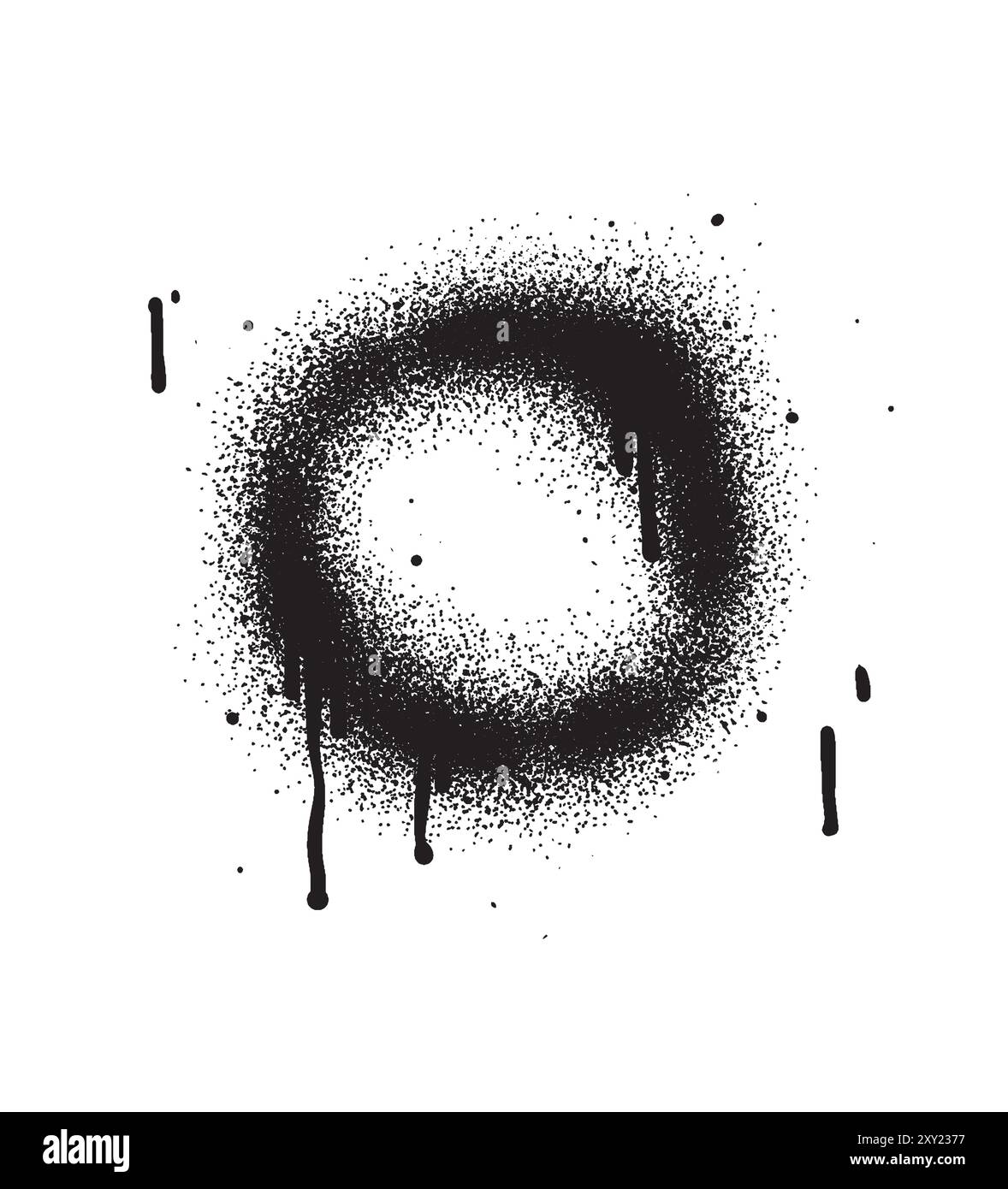 Spray Paint Abstract Vector Elements isolated on White Background ...