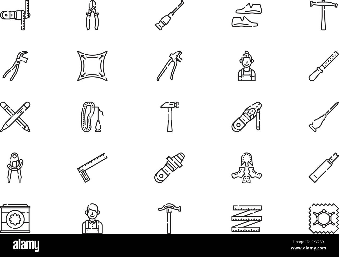 Shoemaker icons collection is a vector illustration with editable ...
