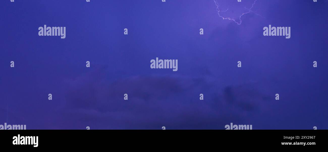 Shot of the lightning in the night sky Stock Photo - Alamy
