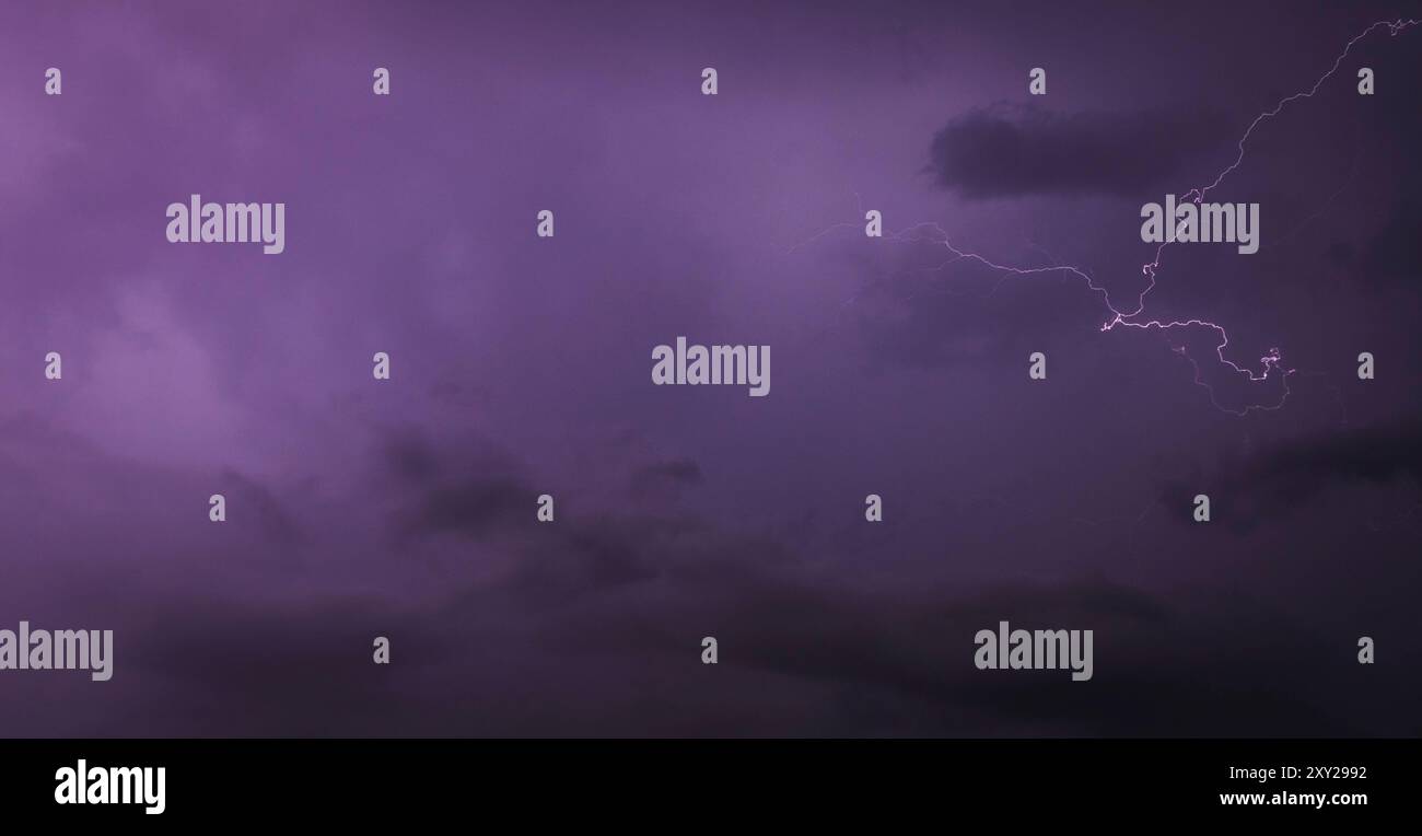 Shot of the lightning in the night sky Stock Photo - Alamy