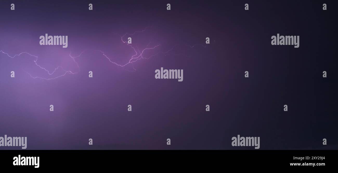 Shot of the lightning in the night sky Stock Photo - Alamy