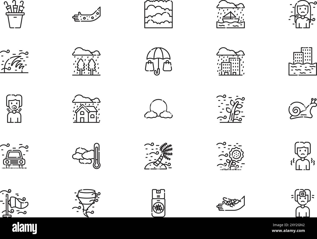 Monsoon vector vectors hi-res stock photography and images - Alamy