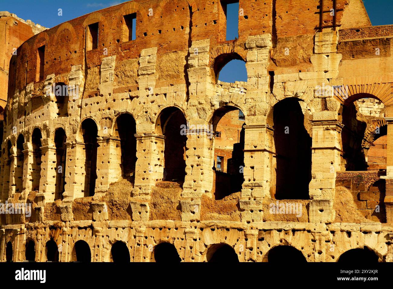 The Roman Colosseum in Rome Italy. Stock Photo