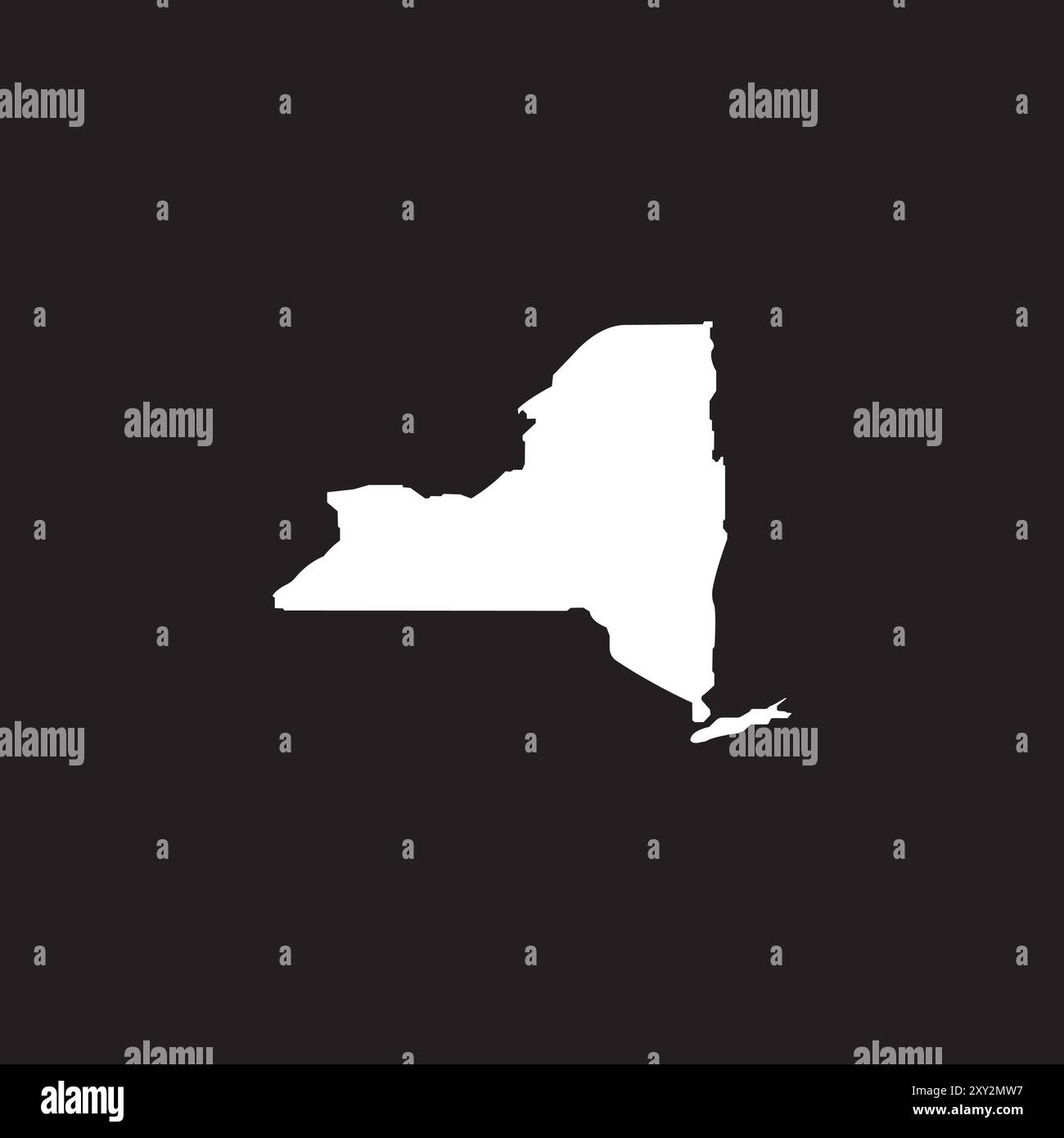 Newyork Map Silhouette Illustration Element Design Stock Vector Image 