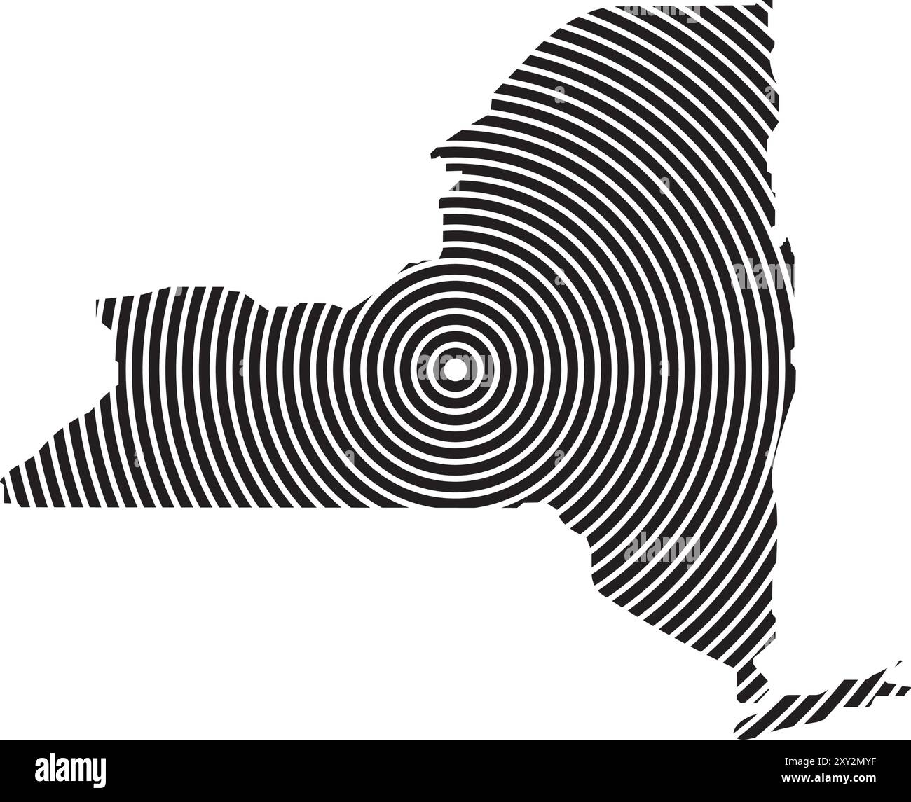 Newyork Map Silhouette Illustration Element Design Stock Vector Image 