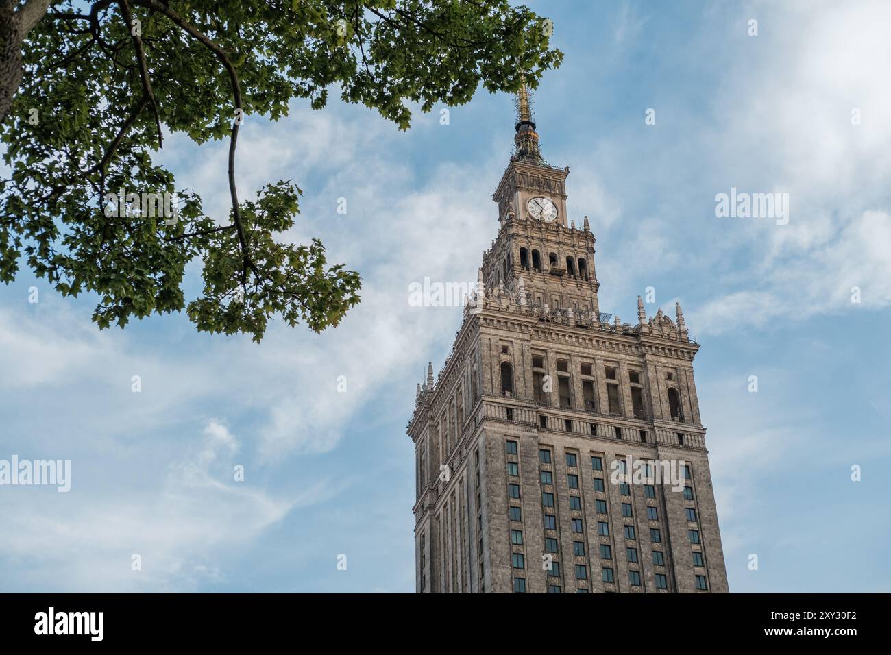 View of the Palace of Culture and Science in Warsaw, it is one of the ...