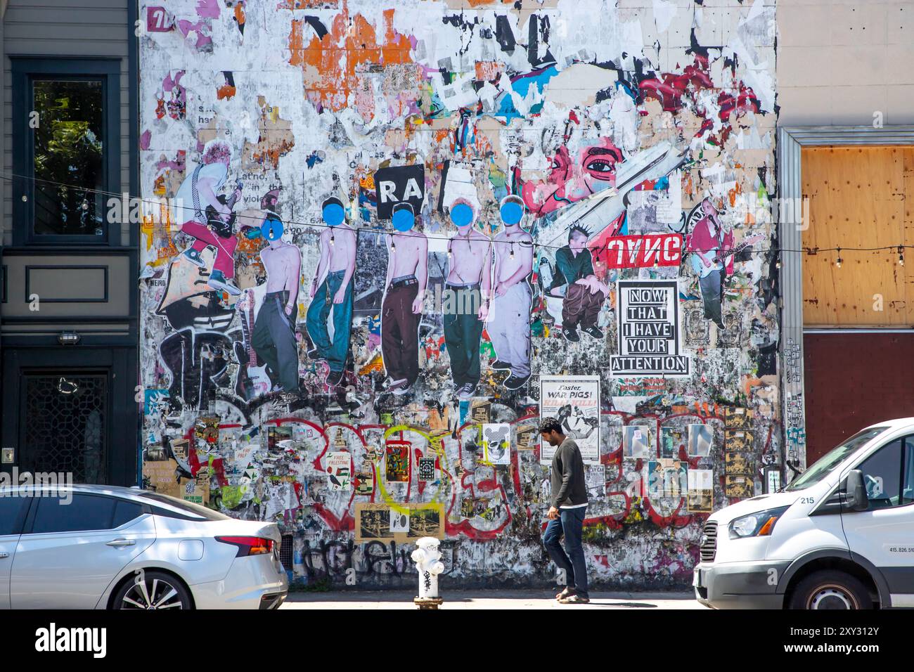 The Mission District in San Francisco, California is the most colorful neighbrohood in The City. - Stock Image
