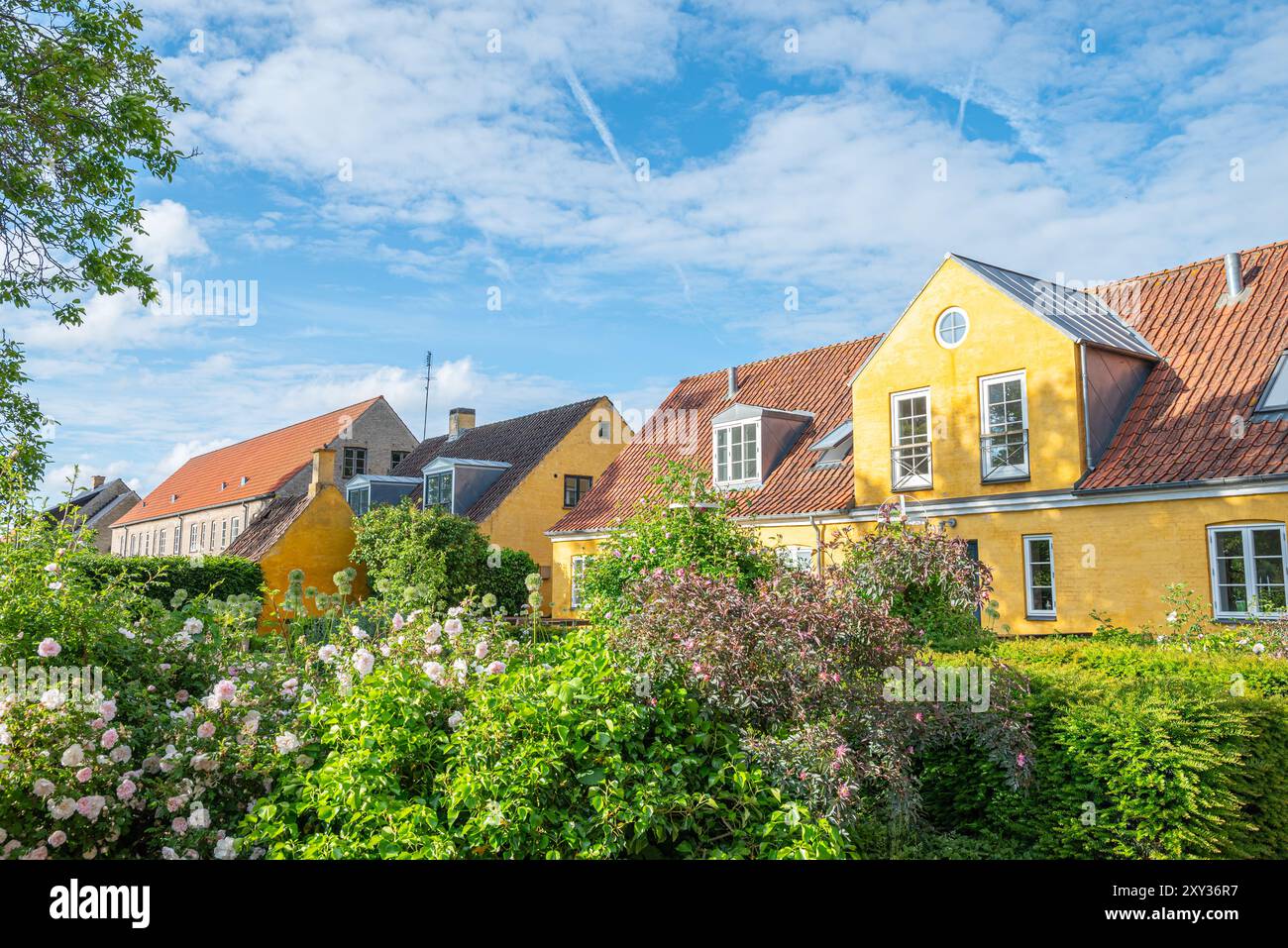Beautiful Houses in town of Maribo on island of Lolland in Denmark ...