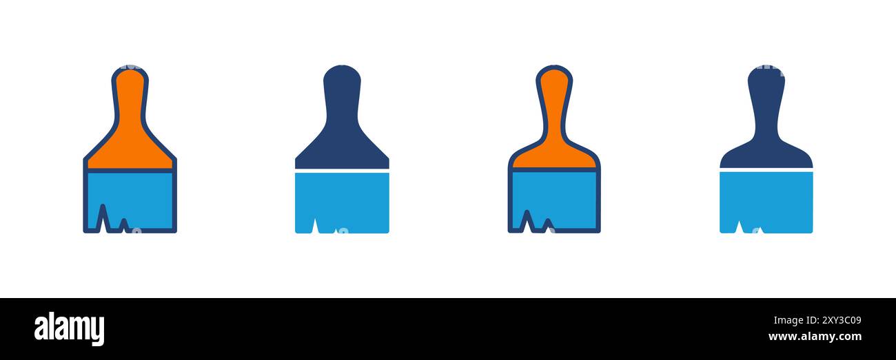 Paint icon vector. paint brush icon vector. paint roller icon vector Stock Vector
