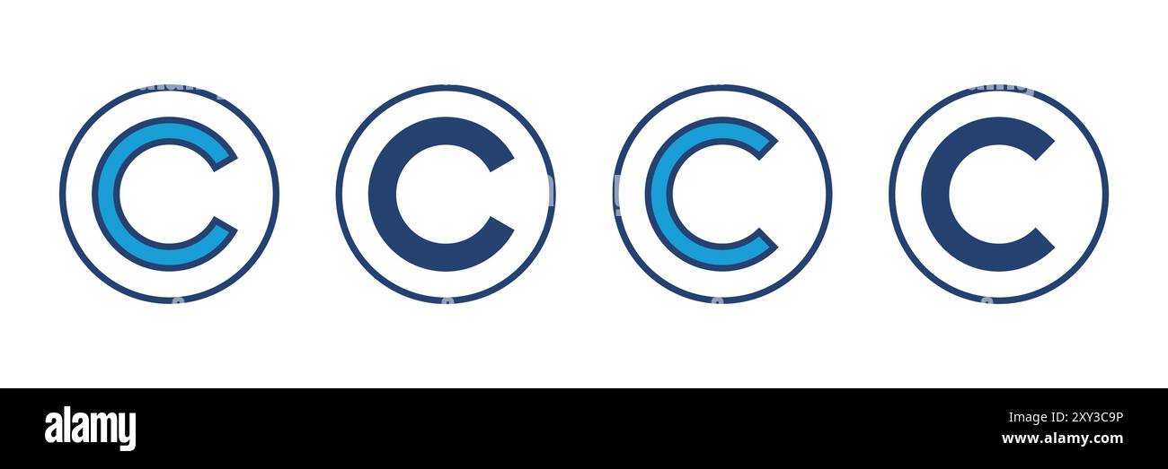 Copyright icon vector. copyright symbols Stock Vector
