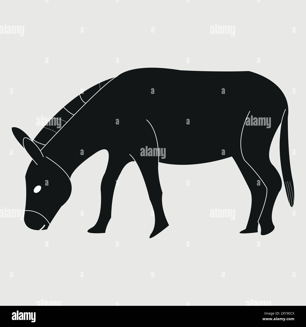 donkey vector, donkey illustration, donkey animal, vector illustration ...