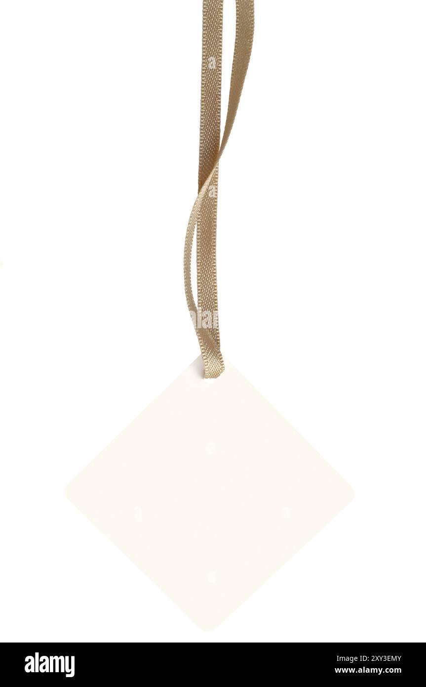 Bright Ivory White Rectangular Cardboard Sale Tag Beige String Price ...
