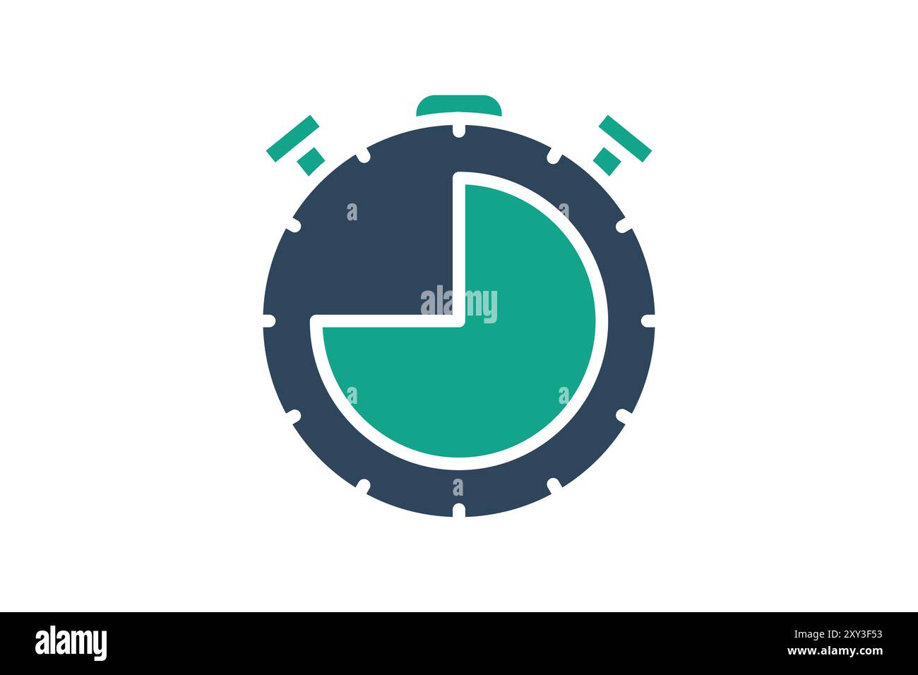 Stopwatch icon. solid icon style. icon related to efficiency. productivity elements vector illustration Stock Vector