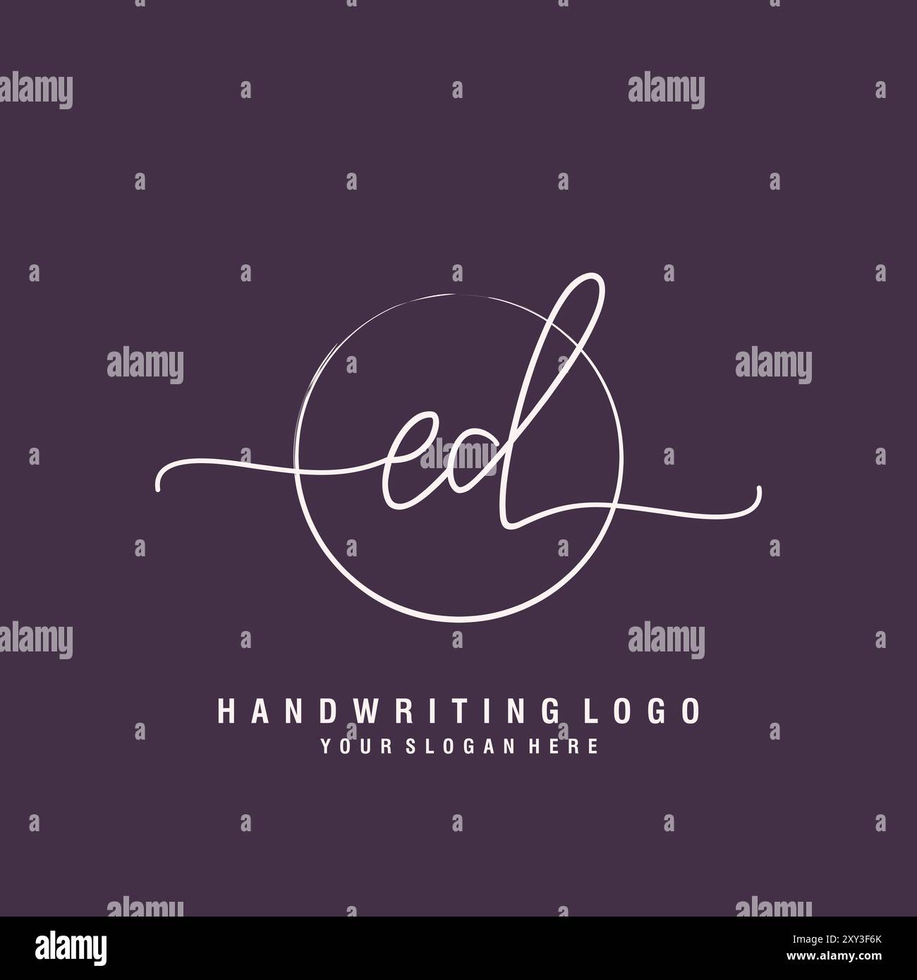 ED Letter logo minimal modern Stock Vector