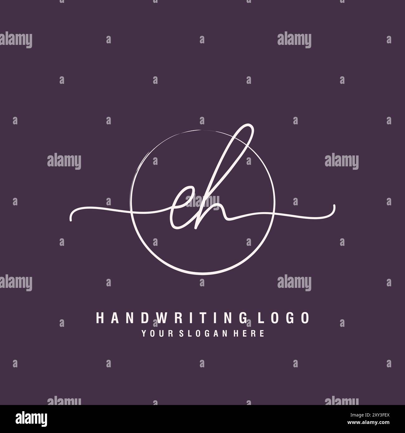 EH Letter logo minimal modern Stock Vector