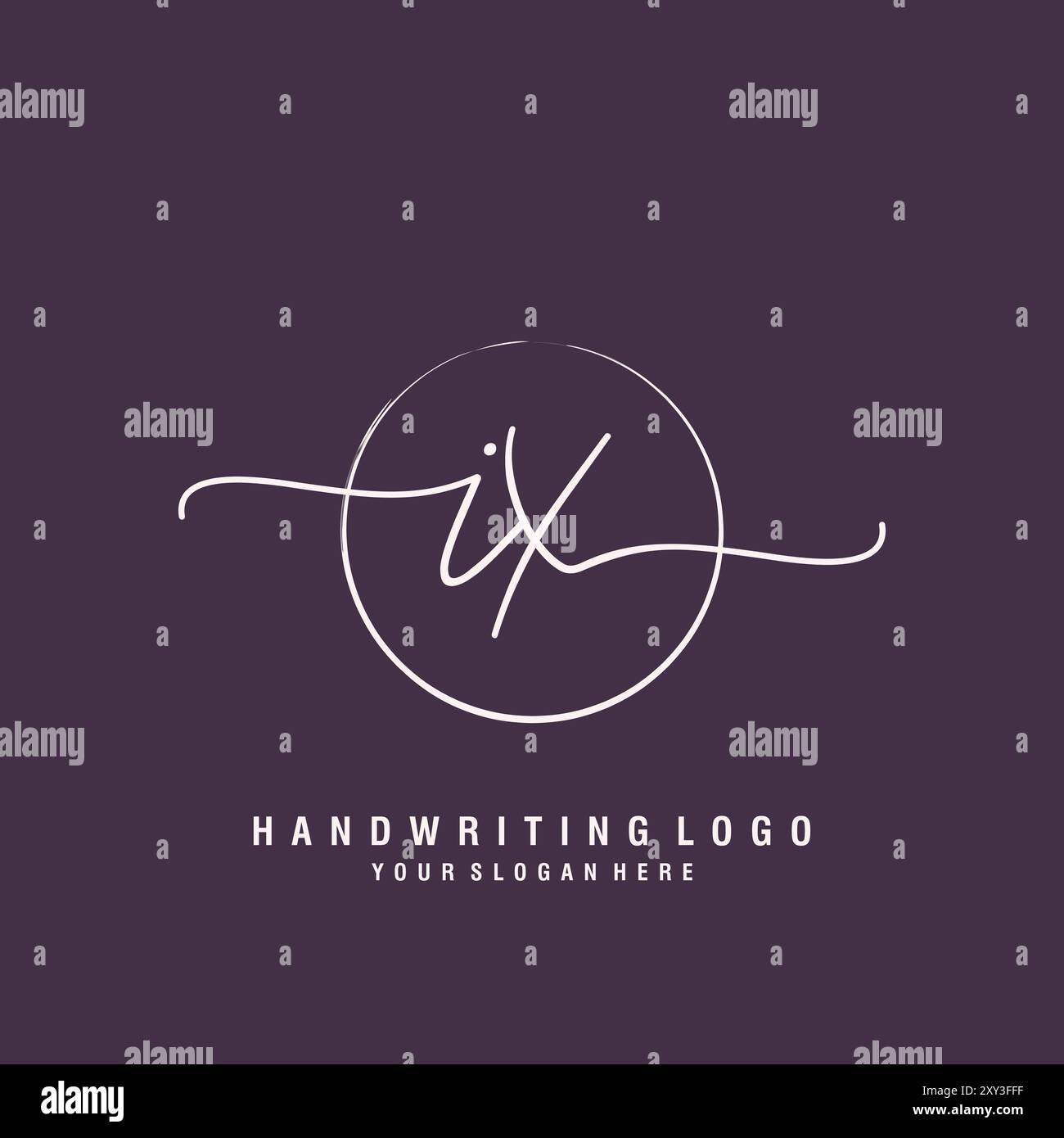IX Letter logo minimal modern Stock Vector