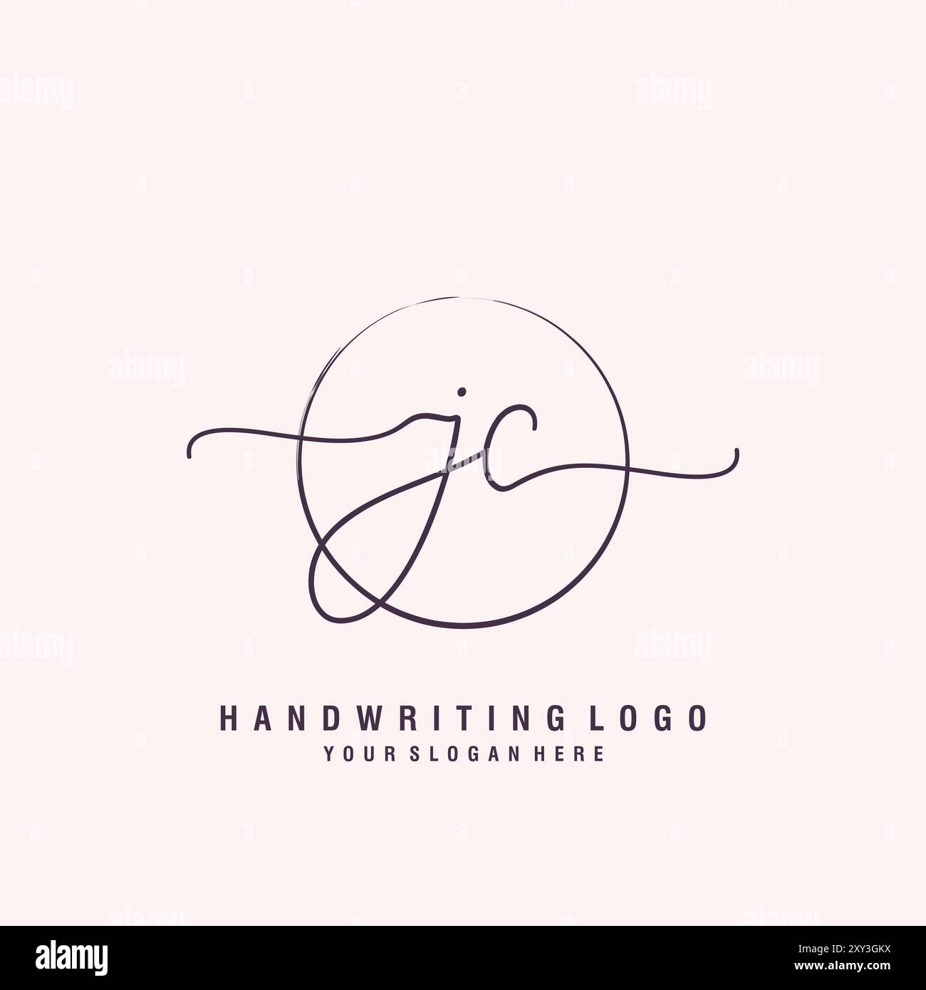 JC Letter logo minimal modern Stock Vector