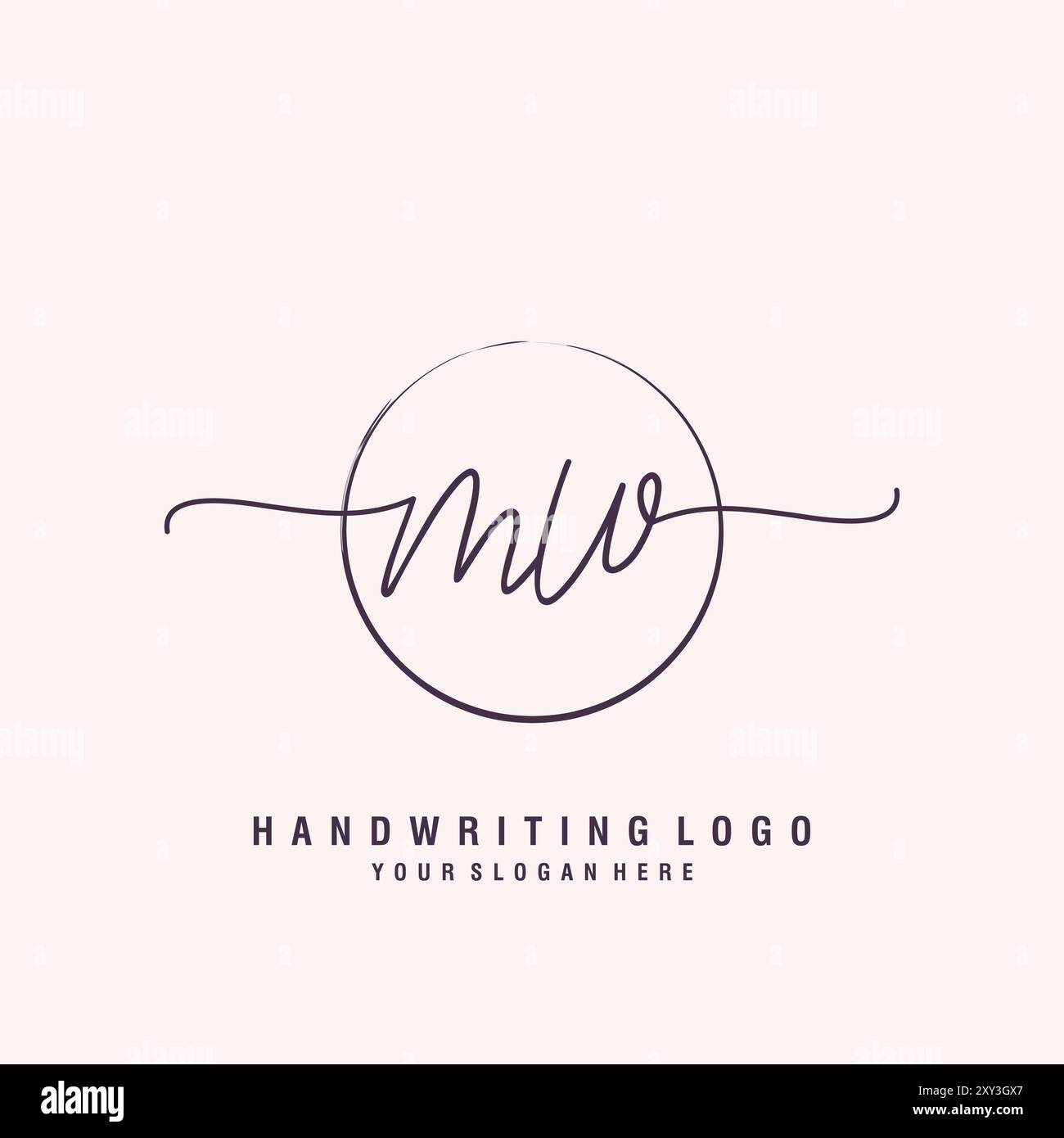 MW Letter logo minimal modern Stock Vector