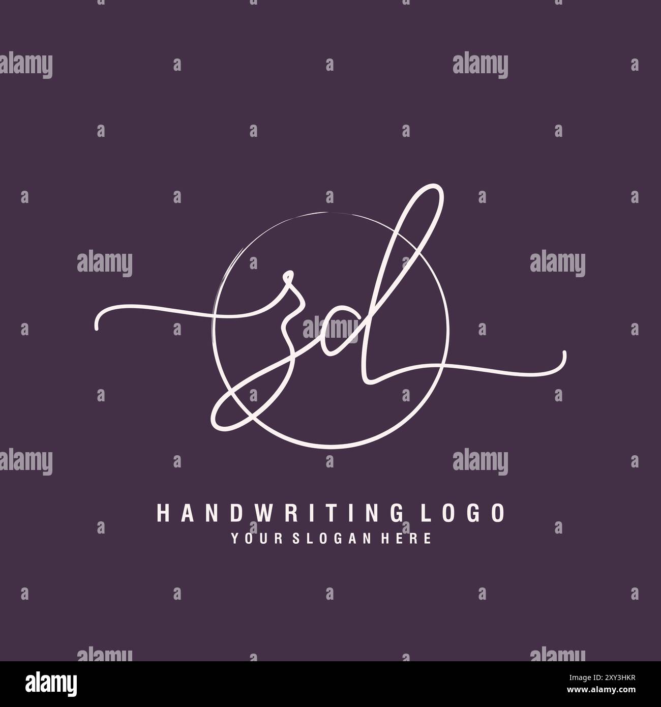 ZD Letter logo minimal modern Stock Vector