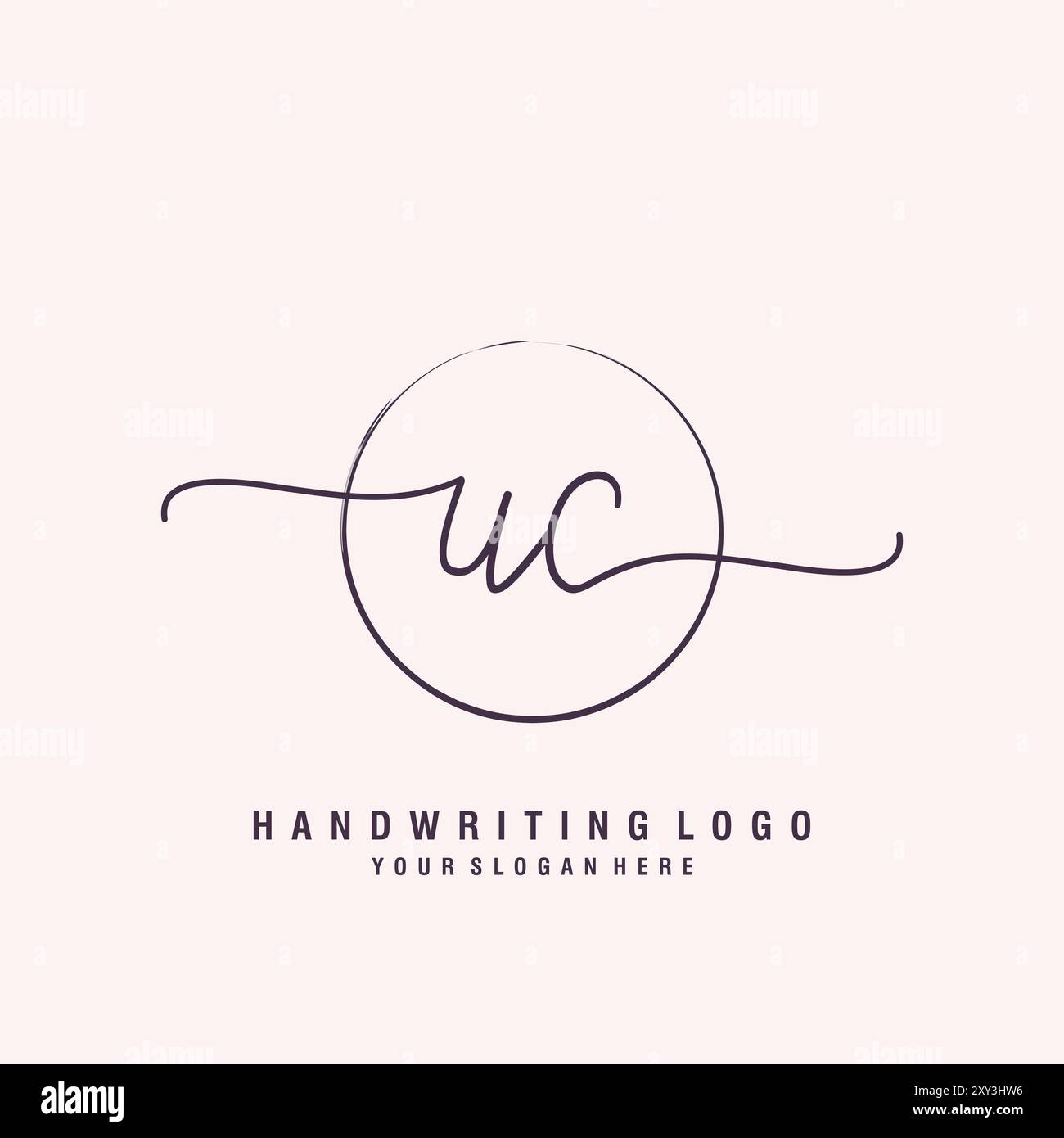 UC Letter logo minimal modern Stock Vector