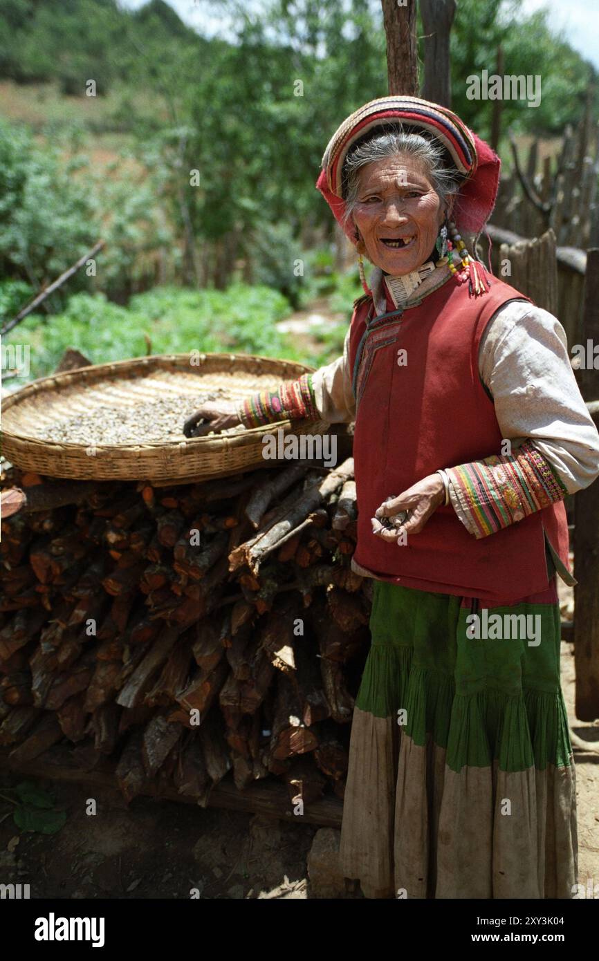 Yi Woman An elderly Yi woman in her village in western Yunnan province, China ...