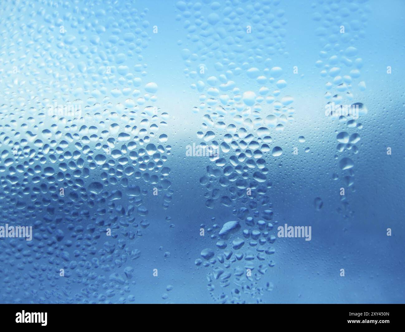 Texture of natural water drops on glass Stock Photo - Alamy